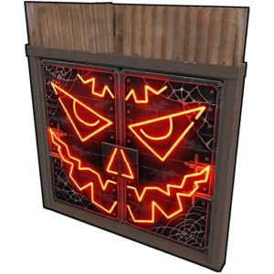 Neon Pumpkin Metal Double Door