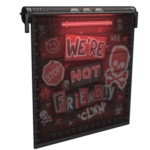NOT Friendly Clan Garage Door