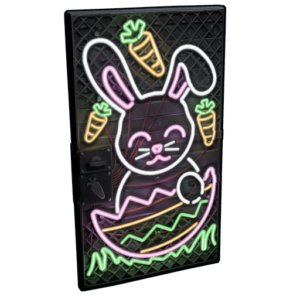 Neon Easter Bunny Door