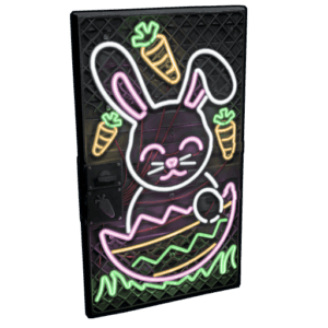 Neon Easter Bunny Door