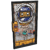 Cobalt Graffiti Door