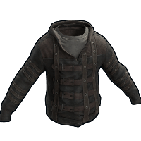 Leather Strapped Hoodie