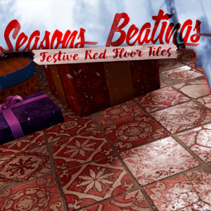 Red Festive Floor Tiles